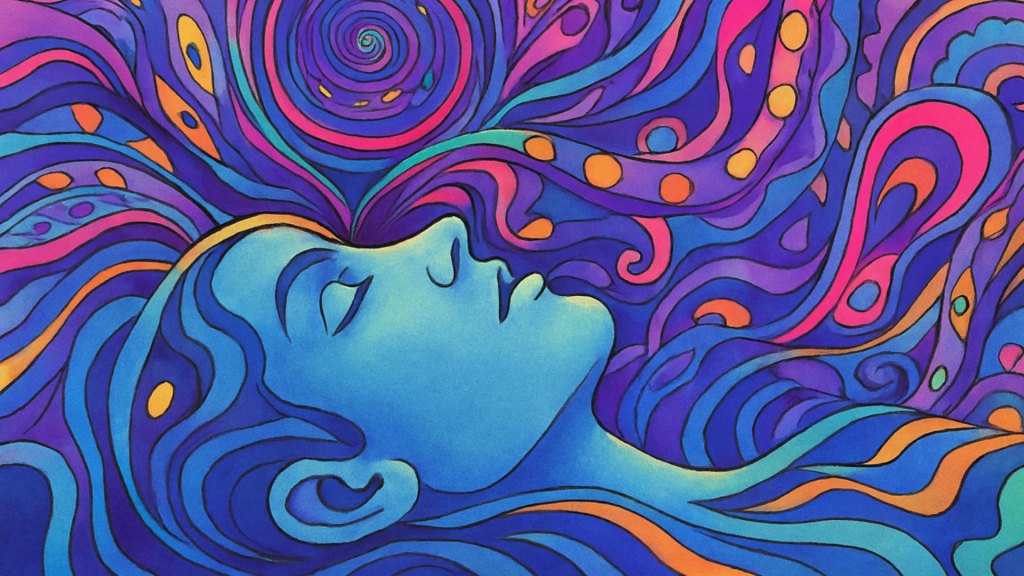 What a Mushroom Trip Feels like cover photo with a woman