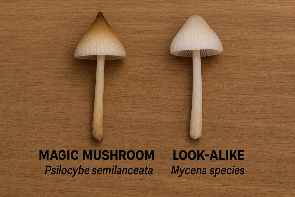 comparison between magic shroom and not magic