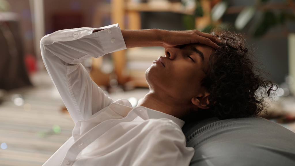 man with Withdrawal symptom