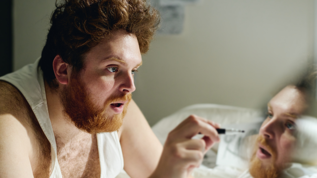 man on a shroom trip not having good time